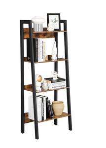 Bücherregal Leiterregal Braun - Holzwerkstoff - 34 x 138 x 56 cm