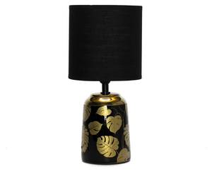 Lampe de table ROGE Noir - Doré - Céramique - 14 x 30 x 14 cm