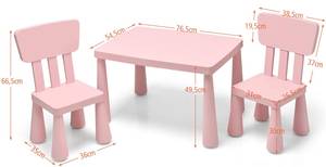 Kindersitzgruppe Kindertischgruppe Pink - Kunststoff - 55 x 50 x 77 cm
