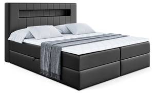 Boxspringbett  - ORGOL 2 Hochglanz Schwarz - Breite: 120 cm - H3