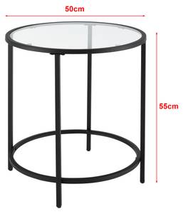 Table Basse Ähtäri Ronde Noir - Métal - 50 x 55 x 50 cm