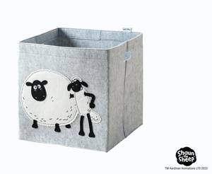 Aufbewahrungsbox Shaun ohne Deckel Grau - Kunststoff - 34 x 33 x 4 cm