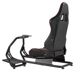 Racingchair Racing Cockpit LUMLRS03-BS- Schwarz - Metall - 130 x 110 x 55 cm