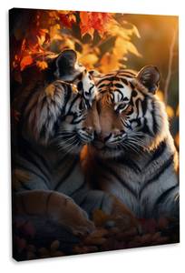 Leinwandbild Tiger-Romance 20 x 30 cm