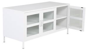 Meuble tv ACERO RTV120 3D Blanc - Métal - 120 x 58 x 48 cm