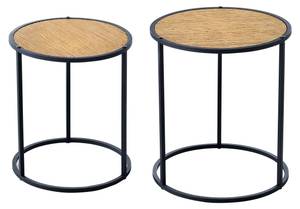 Set de 2 tables d'appoint Moriusaq Noir - Bois manufacturé - 40 x 46 x 40 cm
