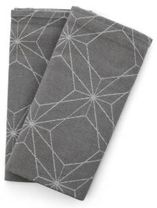 2er Set Geschirrtücher Lissabon Grau - Textil - 50 x 1 x 70 cm
