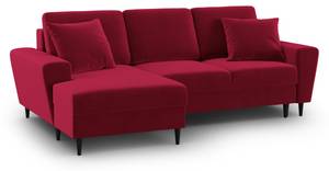 Schlaf-Ecksofa + Box MOGHAN 4 Sitzplätze Rot