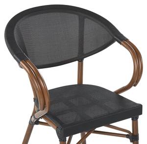 Chaise de jardin CASPRI Noir - Gris foncé - Chêne foncé - 57 x 83 x 55 cm