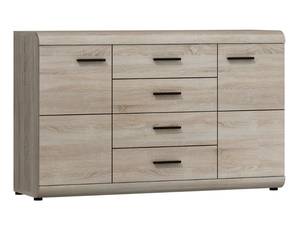 Kommode LINK 2D4S Beige - Holzwerkstoff - Kunststoff - 140 x 87 x 42 cm