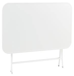 Table de jardin pliante Sande Blanc - 70 x 110 cm