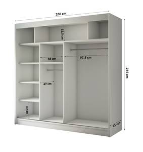 Kleiderschrank Schlafzimmer Keula Braun - Tiefe: 200 cm