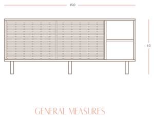 Sideboard Mahón Massivholz - Holzart/Dekor - 150 x 65 x 35 cm