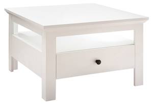 Table basse Universal Blanc - En partie en bois massif - 70 x 46 x 70 cm