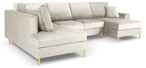 U-Form-Schlafsofa + Box MOGHAN Beige