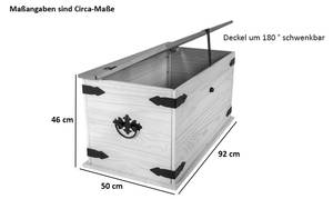 Truhe MEXICO Weiß - Massivholz - Holzart/Dekor - 92 x 46 x 50 cm