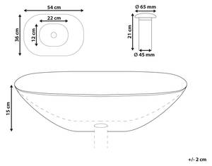 Waschbecken MOENGO Durchscheinend - Gelb