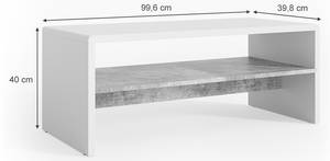 Table basse 100cm avec rangement Imitation béton