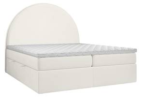 Boxspringbett Half Moon II Taschenfeder Cremeweiß - Breite: 180 cm