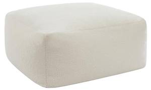 Pouf SIRIETO Blanc - Textile - 30 x 60 x 60 cm