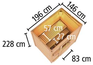 Saunahaus Hytti 1 inkl. 9kW Ofen Holz