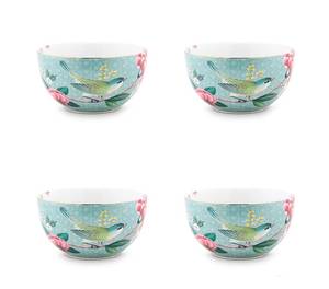 Schalen Blushing Birds I (4er Set) Blau