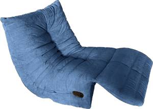 Sessel mit Fußstütze-drehbar –kein Rahme Blau - Textil - 88 x 92 x 83 cm