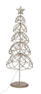 Baum mit LED Beleuchtung Beige - Metall - 16 x 45 x 16 cm