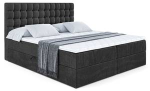 Boxspringbett - VIONE Esche Schwarz Dekor - Breite: 140 cm - H4