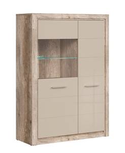 Vitrinenschrank Koen 2 Braun - Holzwerkstoff - 98 x 138 x 40 cm