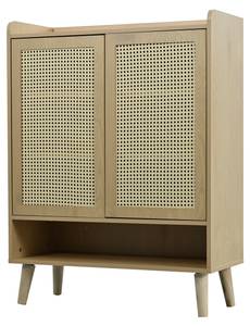 Sideboard Kommode Coeus Ⅲ Braun - Holzwerkstoff - Metall - Massivholz - Holzart/Dekor - 35 x 105 x 80 cm