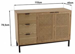 Buffet MARCEAU Braun - Holz teilmassiv - 40 x 78 x 110 cm