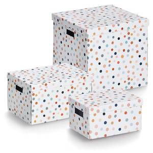 Aufbewahrungsbox 'Dots', recycelter Papier - 33 x 32 x 34 cm