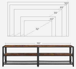 TV-Schrank Bamako Braun - Holzwerkstoff - 39 x 52 x 178 cm