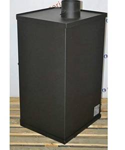 Kaminofen 10 kW Modell PRITY S1 Schwarz - Metall - 49 x 83 x 46 cm