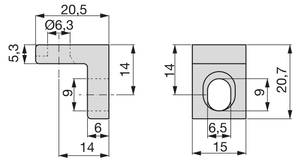 Montagewinkel für Möbel 4020907 50er-Set Silber - Kunststoff - 15 x 2 x 14 cm