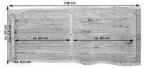 Tischplatte CURT Akazie Dekor - Beige - Breite: 140 cm