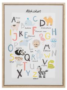 Bedruckte Leinwand ALPHABET Metall - 2 x 40 x 30 cm