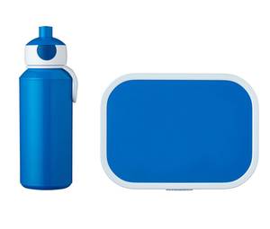 Lunchset Pop-Up Campus 2-teilig Blau - Kunststoff - 8 x 19 x 21 cm