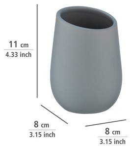 Keramikbecher für Pinsel BADI, grey Grau