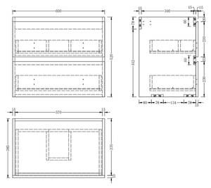 Badschrank Unterschrank Y-22XACB Weiß - Breite: 60 cm