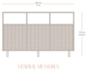 Sideboard Voramar Massivholz - Holzart/Dekor - 180 x 113 x 35 cm