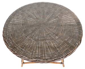 Gartentisch Larisa Braun - Rattan - 120 x 77 x 120 cm