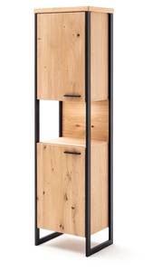 Vitrine Silvio 3 mit Beleuchtung Braun - Holzart/Dekor - Holz teilmassiv - 50 x 186 x 38 cm