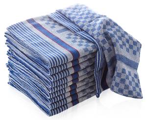 10er Set Grubentücher Blau - Textil - 45 x 1 x 90 cm