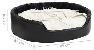 Hundebett Comfort  171272 Schwarz - Kunstleder - 89 x 21 x 99 cm