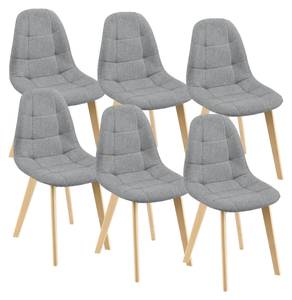 Lot 6 Chaises Kopparberg Salle à Manger Gris lumineux