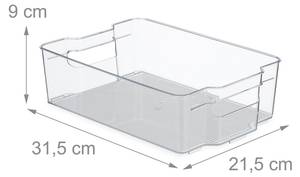 5x Transparenter Kühlschrank Organizer 22 x 5 cm