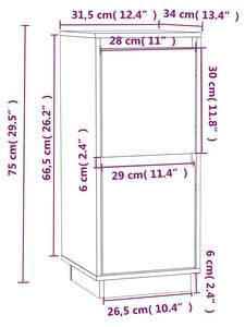 Sideboard 3013345-2 (2er Set) Braun