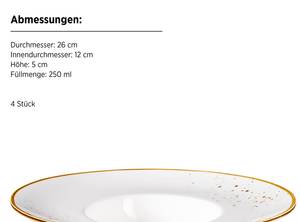 Gourmetteller-Set Pintar (4er Set) Beige - Braun